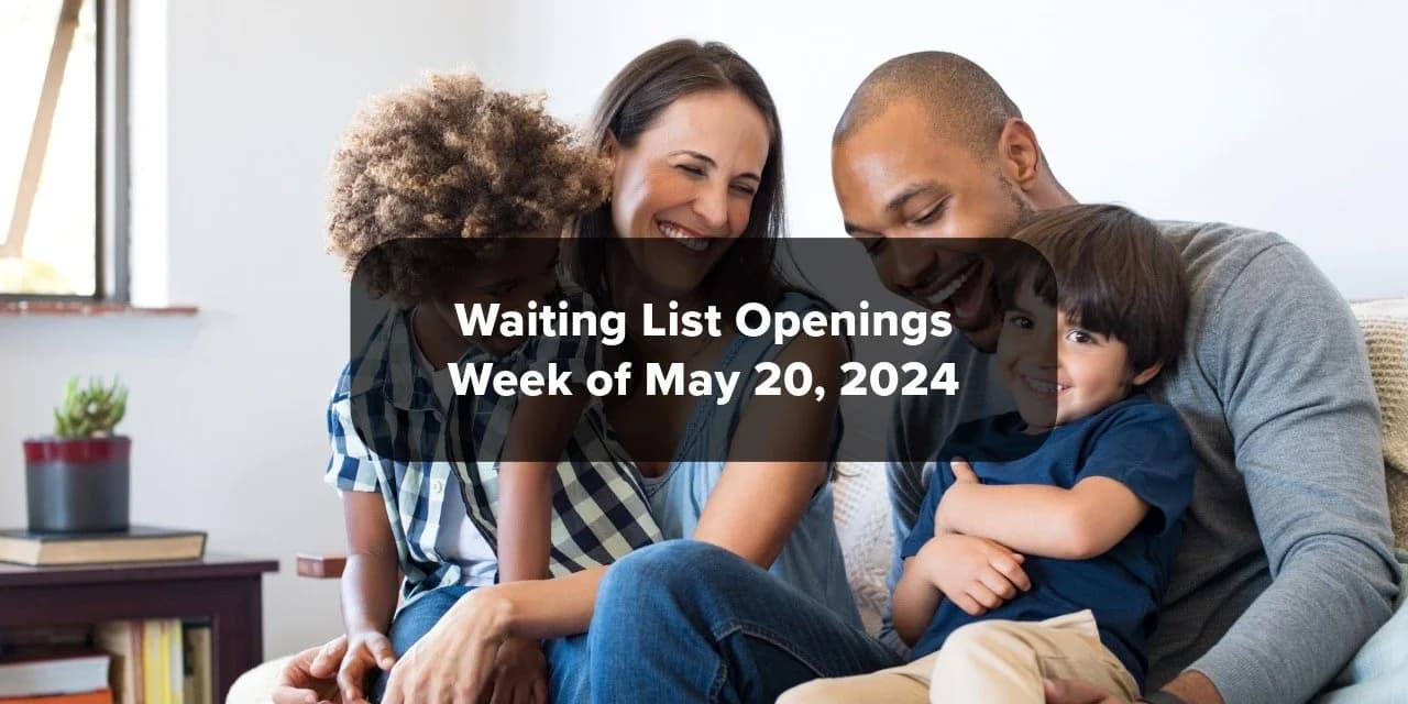 Waiting List Openings May 20, 2024